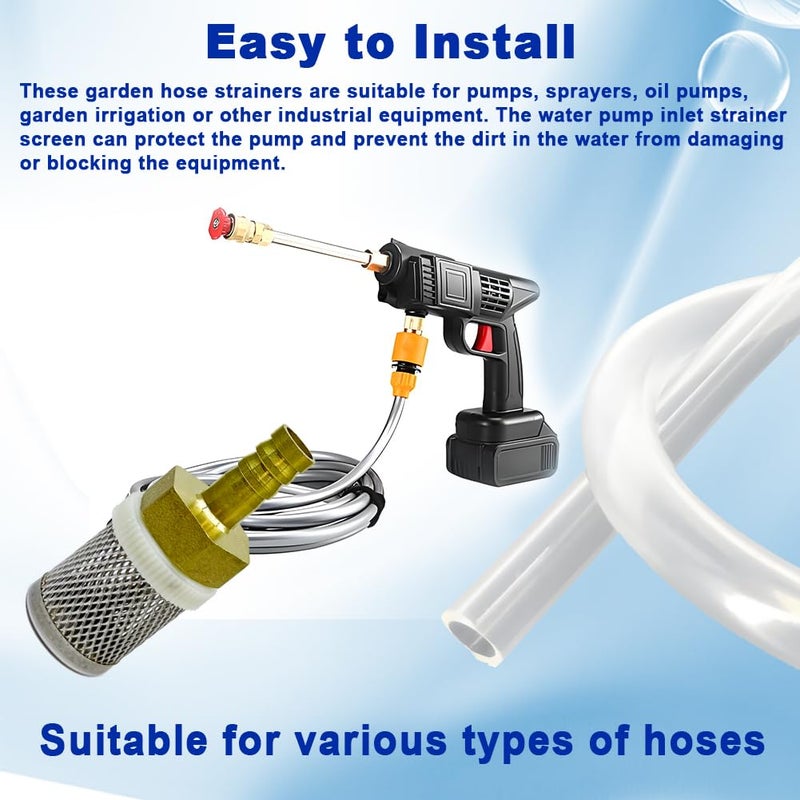 AIMCOCO Store 10mm Inline Strainers Filter Copper Tube Joint 10mm Diameter Hose Connection, Garden, Swimming Pool, Fish Tank Hose Filter, Suction Strainers Used to Remove Debris and Reduce Solid Entry - Image 5